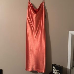 Lisa Satin Midi Dress -Birdy Grey